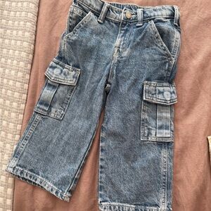 Toddler Blue Cargo Jeans